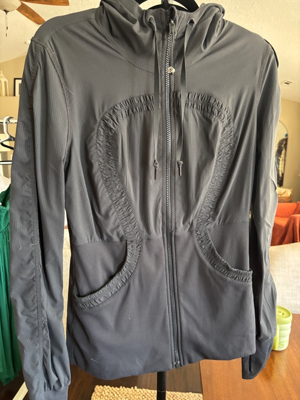 Gray Hooded Zip Jacket - Women